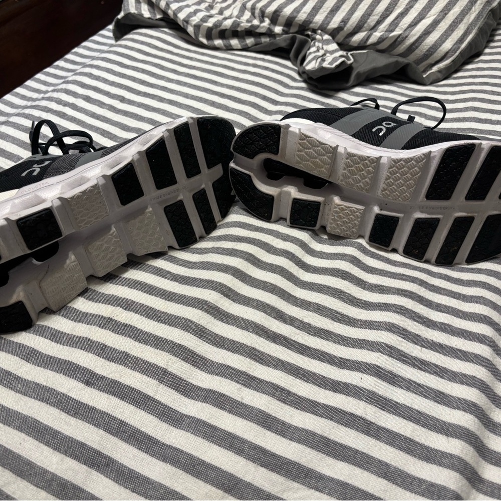 On Cloud Cloudrunner Charcoal and White Athletic Shoes - Picture 3 of 3